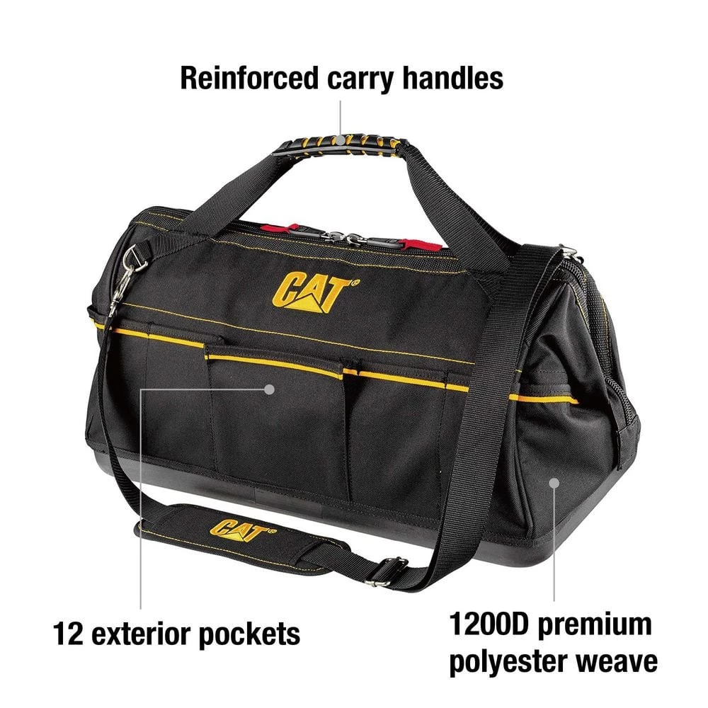20 in. Tech Wide-Mouth Tool Bag by CAT - Image 2