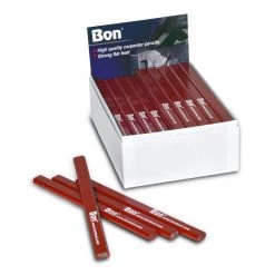 Carpenter Pencils in Red Casing Hard Black Lead (72-Pack) by Bon Tool