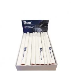 Carpenter Pencils in White Casing Medium Red/Black Lead (72-Pack) by Bon Tool