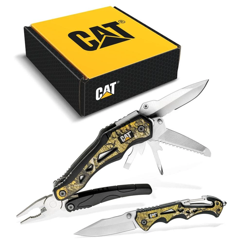 2 Piece Multi-Tool and Knife Gift Box Set with Real Tree Camo by CAT