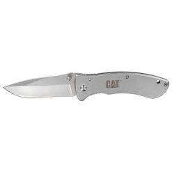 3 in. Stainless Steel Straight Edge Drop Point Folding Knife by CAT