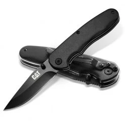 3 in. Stainless Steel Straight Edge Drop Point Folding Knife by CAT