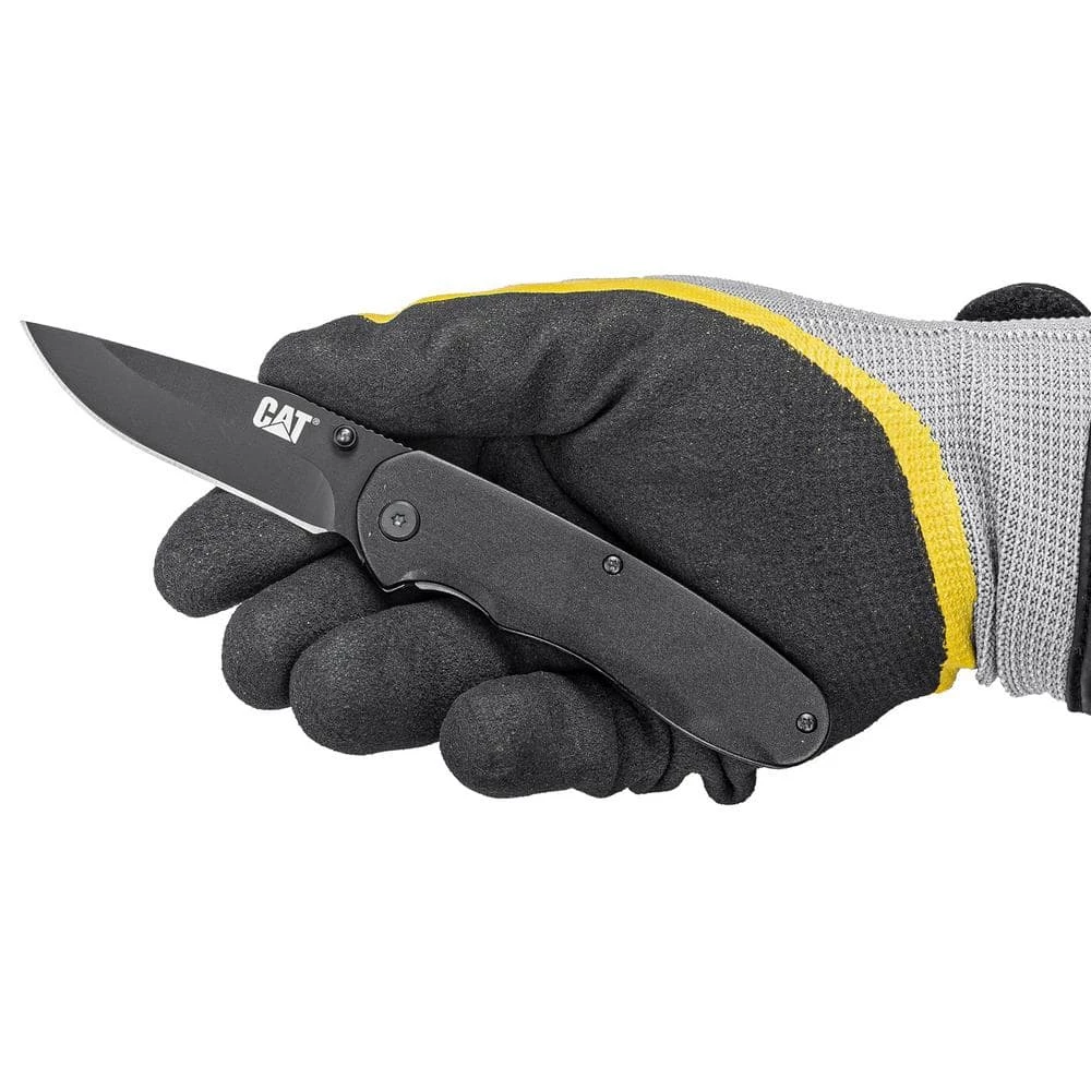 3 in. Stainless Steel Straight Edge Drop Point Folding Knife by CAT - Image 6