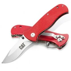 3 in. Stainless Steel Straight Edge Drop Point Folding Knife by CAT