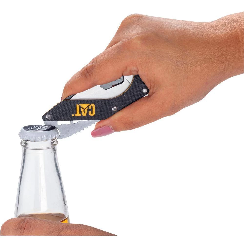 6.25 in. Folding Skeleton Knife with Bottle Opener by CAT - Image 7