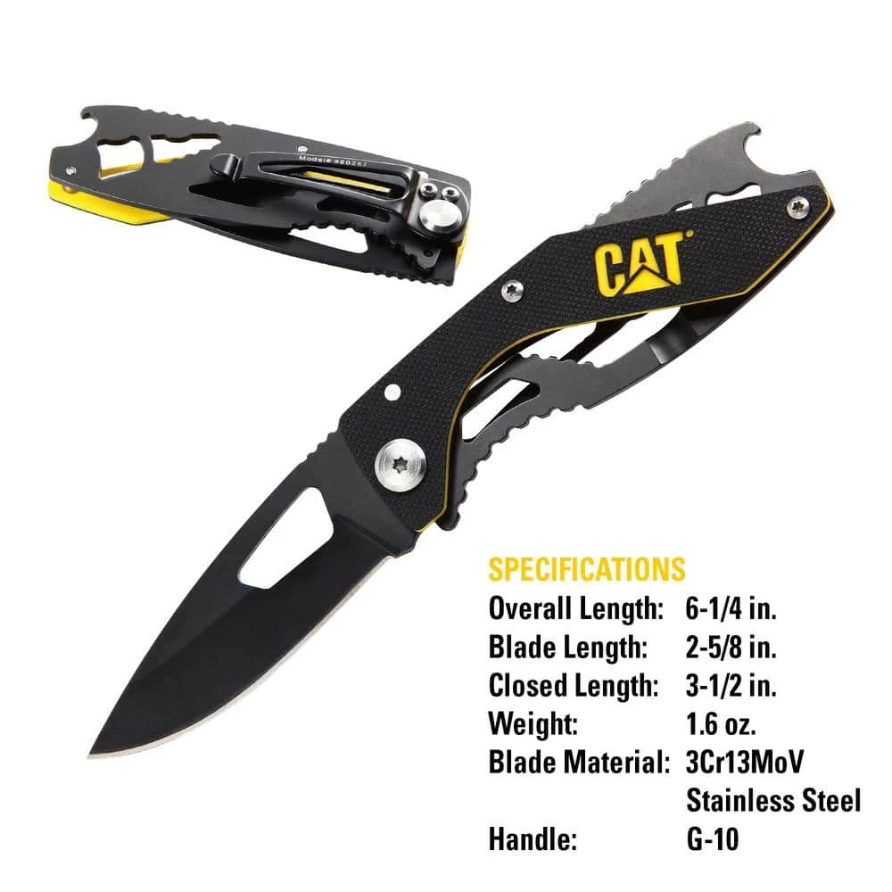 6.25 in. Folding Skeleton Knife with Bottle Opener by CAT - Image 2