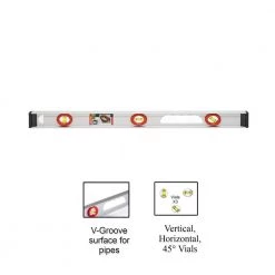 24 in. Bubble Vial Aluminum I-Beam Level by Kapro