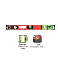 72 in. Aluminum I-Beam Level with Plumb Site by Kapro