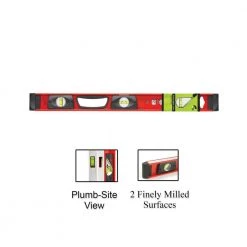 48 in. Magnetic Aluminum I-Beam with Plumb Site by Kapro