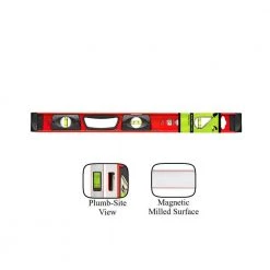 24 in. Aluminum Magnetic I-Beam with Plumb Site by Kapro