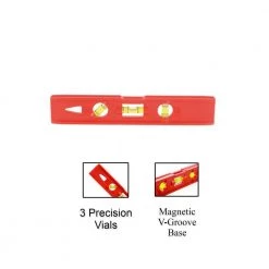 9 in. Magnetic Bubble Vial Torpedo Level by Kapro