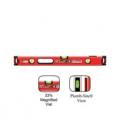 72 in. Professional Magnetic Aluminum Box Level with Magnified Vial and Plumb Site by Kapro
