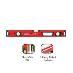 72 in. Vulcan Box Level with Magnified Vials and Plumb Site by Kapro