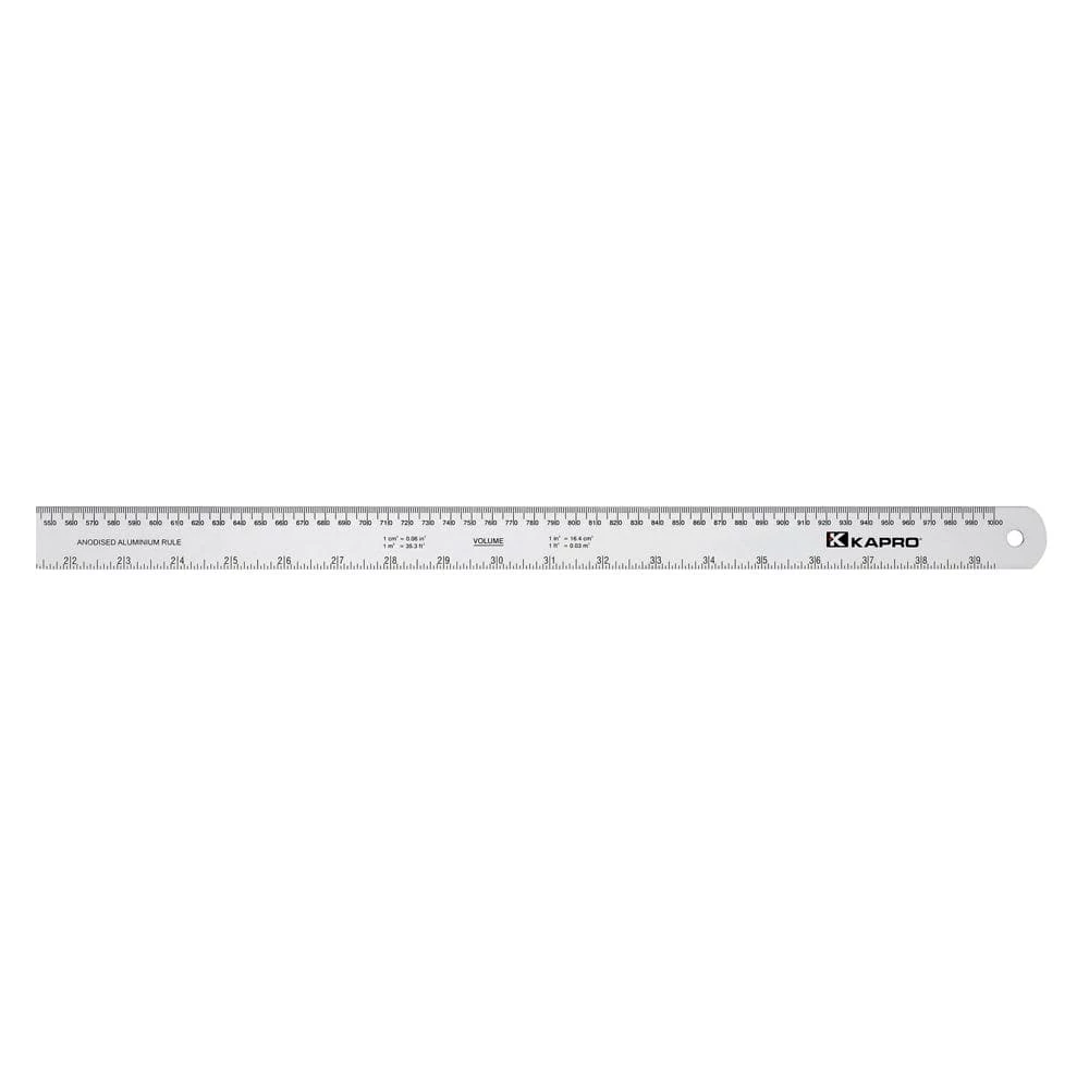 12 in. Aluminum Ruler with Conversion Table by Kapro - Image 2