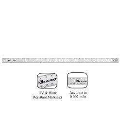 24 in. Aluminum Straight Edge with English Graduations 1/16 by Kapro