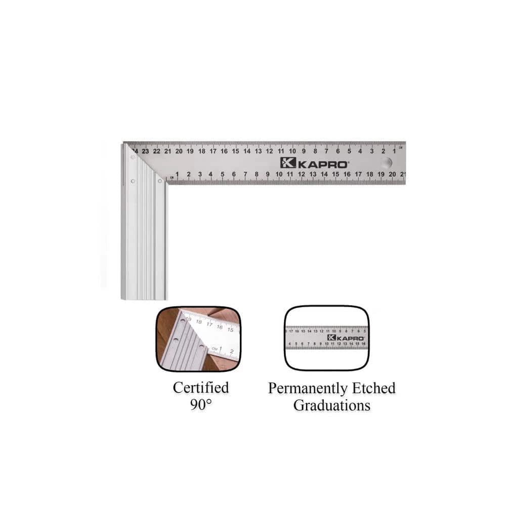 12 in. Try and Mitre Square with Stainless Steel Blade by Kapro - Image 2