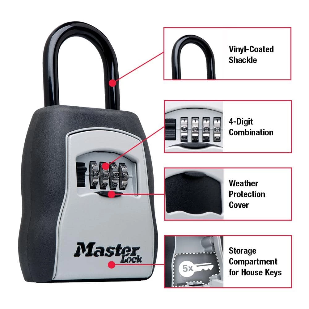 Lock Box, Resettable Combination Dials, 2 Pack by Master Lock - Image 3