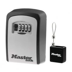 Lock Box, Resettable Combination Dials with tether by Master Lock