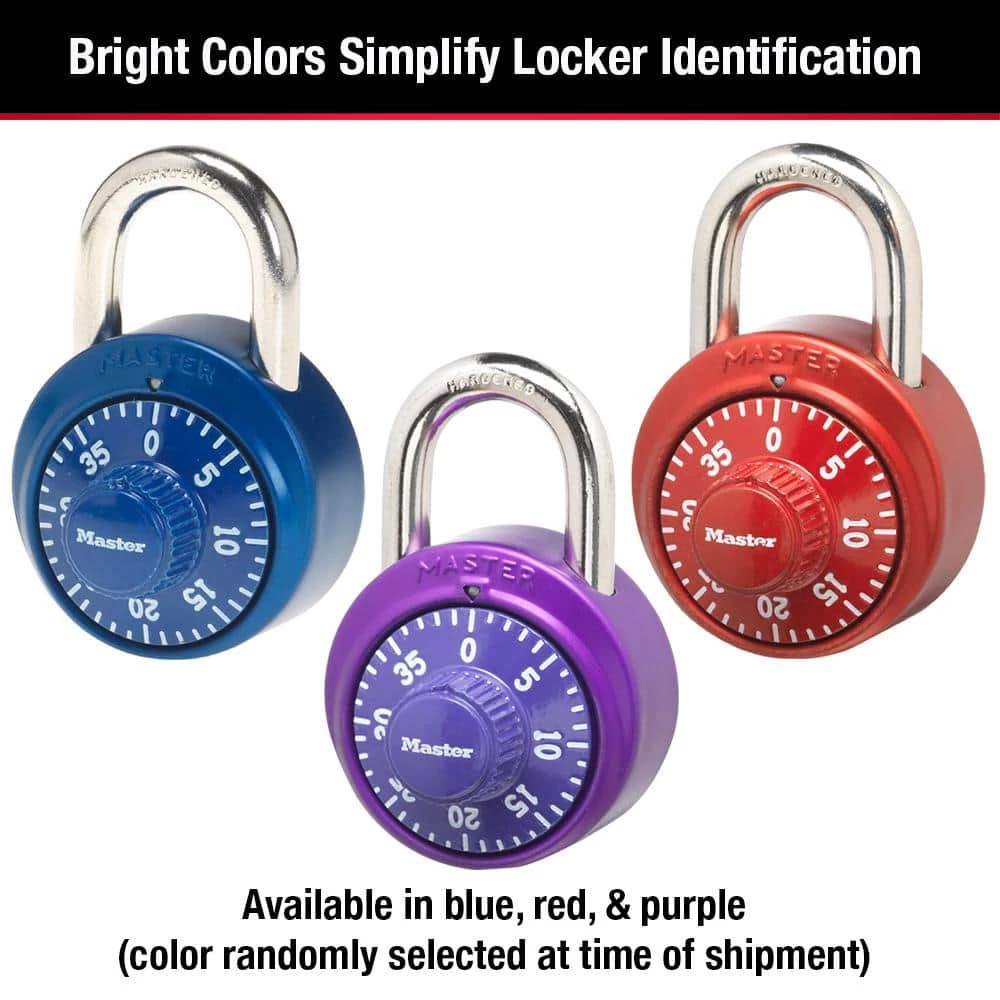 Dial Number Combination Locker Lock, Assorted Colors, 2 Pack by Master Lock - Image 5