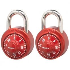 Dial Number Combination Locker Lock, Assorted Colors, 2 Pack by Master Lock