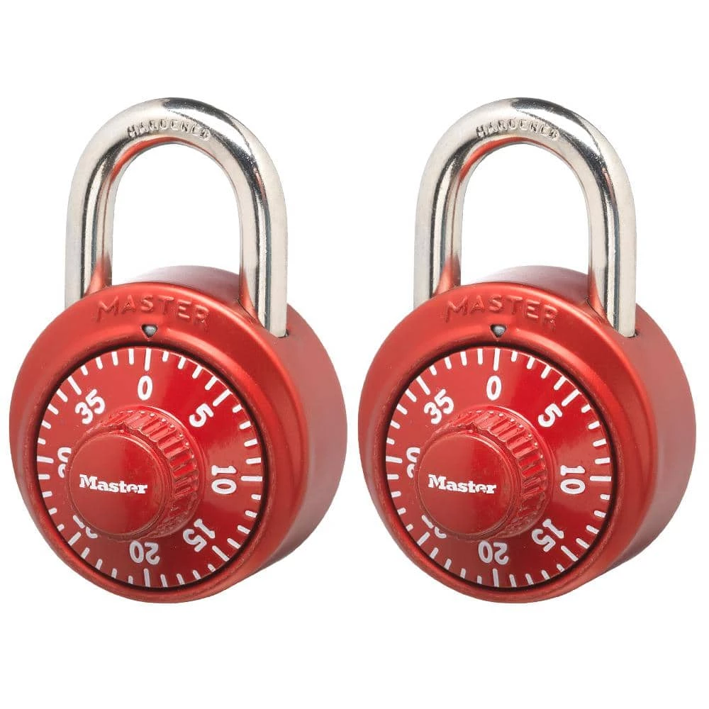 Dial Number Combination Locker Lock, Assorted Colors, 2 Pack by Master Lock