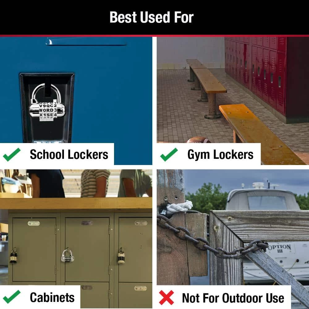 Combination Locker Lock, Resettable Number/Letter Dial, Assorted Colors by Master Lock - Image 4