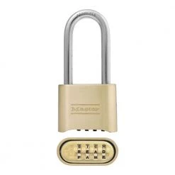 2 in. W (51 mm) Resettable Brass Combination Padlock with 2-1/4 in. (57 mm) Shackle by Master Lock