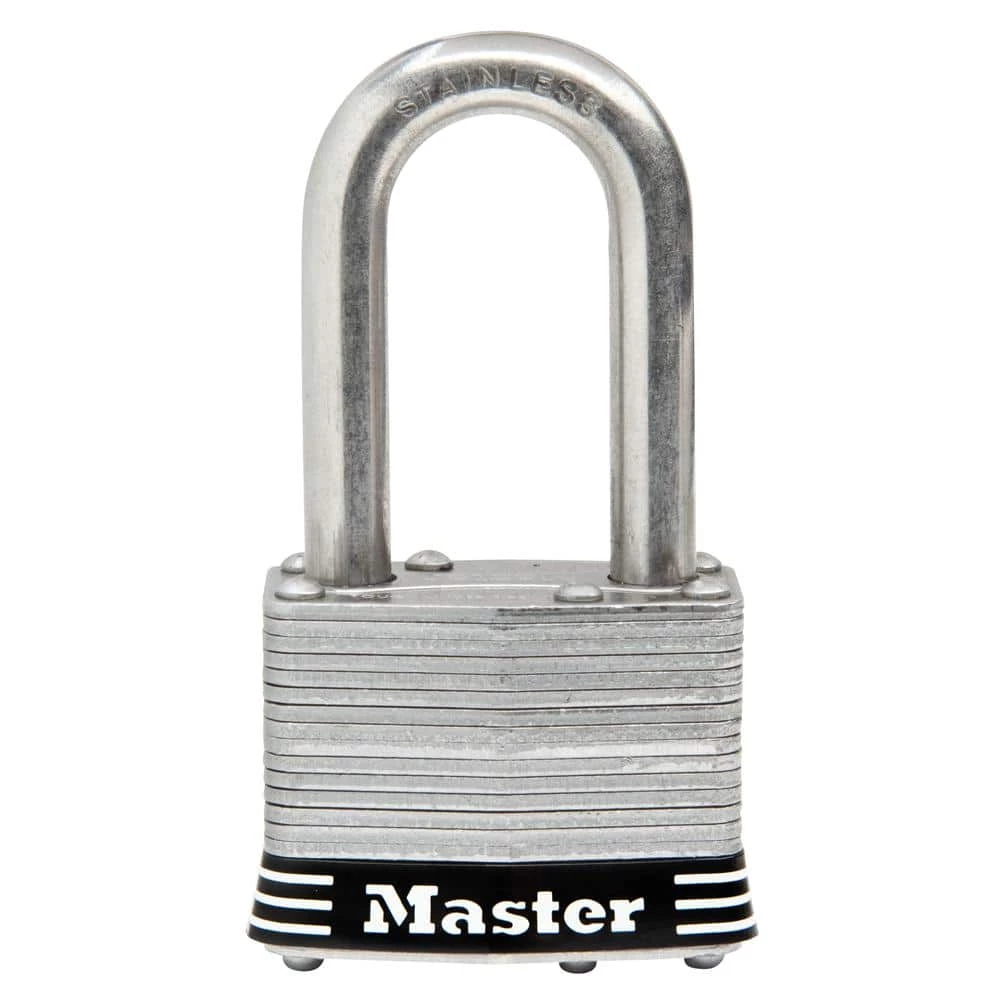 Stainless Steel Outdoor Padlock with Key, 1-3/4 in. Wide, 1-1/2 in. Shackle by Master Lock