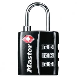 TSA Approved Combination Luggage Lock, Resettable, Black by Master Lock