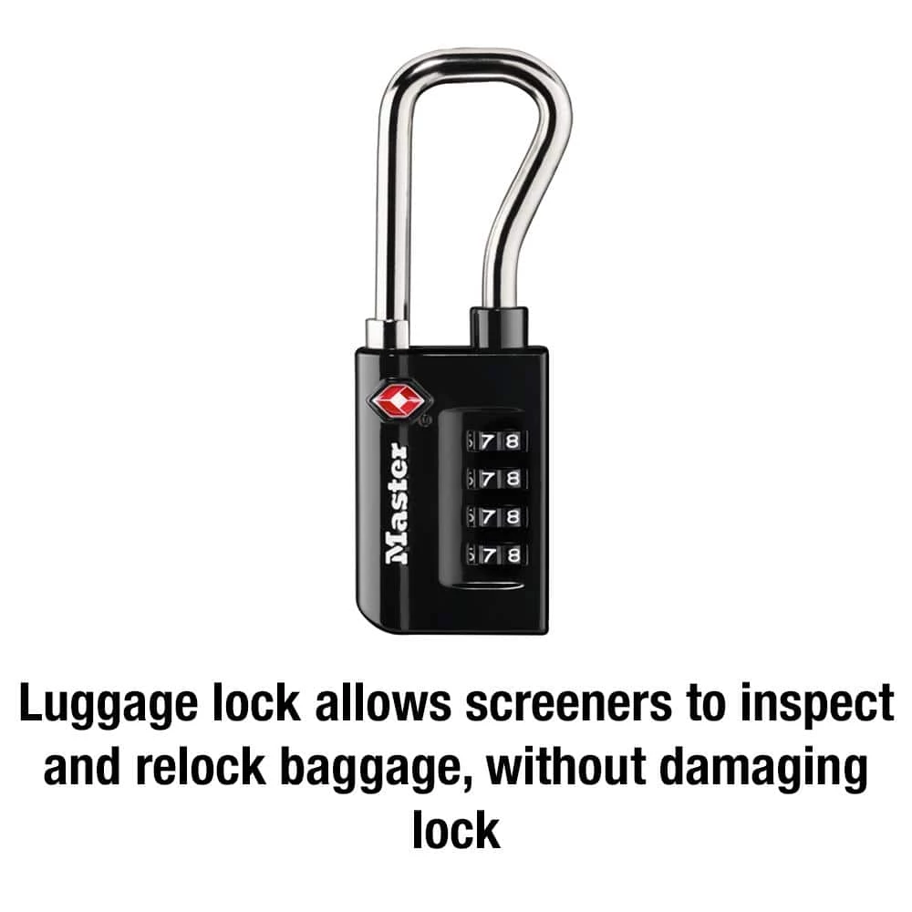 TSA Approved Combination Luggage Lock, Resettable, Extended Shackle by Master Lock - Image 4