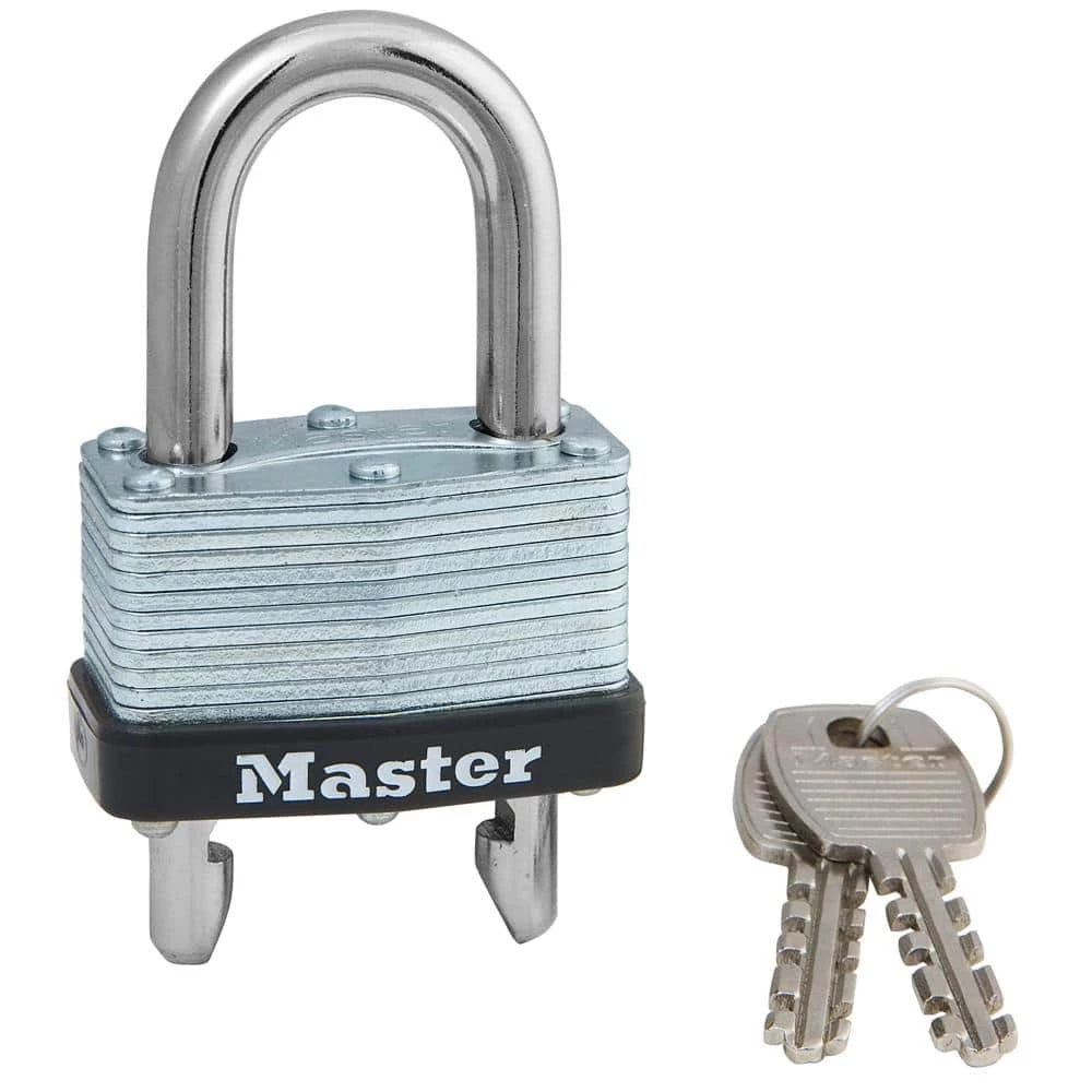 Lock with Key, 1-3/4in. Wide, Adjustable Shackle by Master Lock