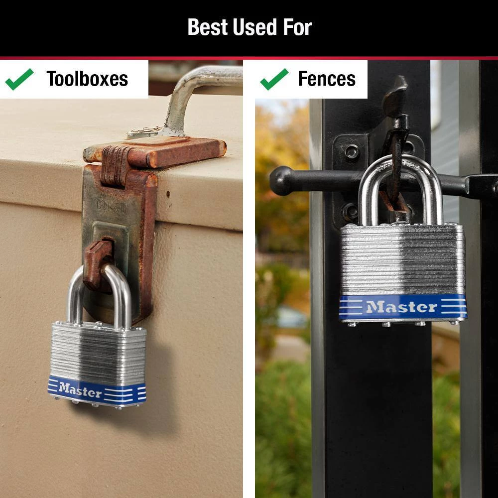 Outdoor Padlock with Key, 1-9/16 in. Wide by Master Lock - Image 4