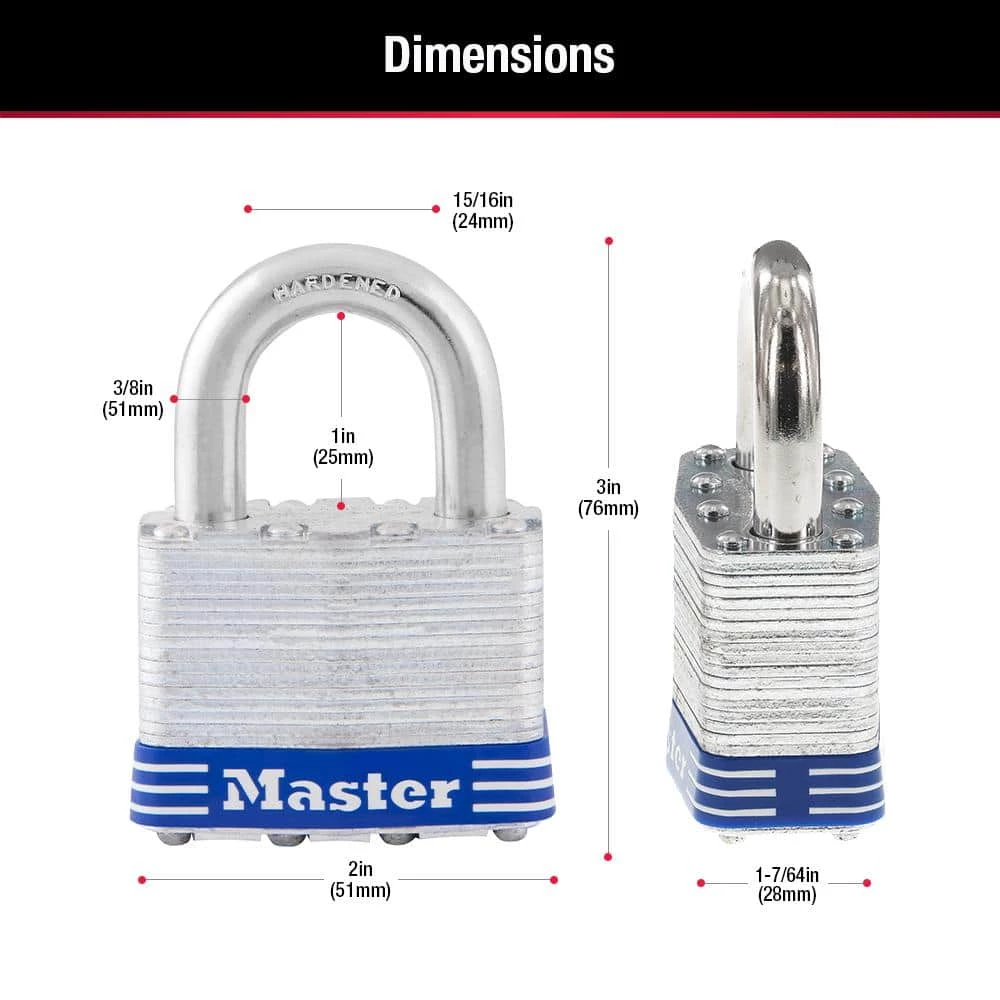 Outdoor Padlock with Key, 1-9/16 in. Wide by Master Lock - Image 6