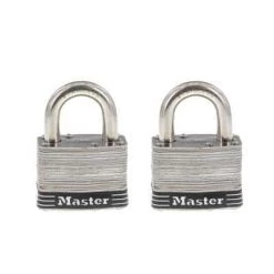 Stainless Steel Outdoor Padlock with Key, 2 in. Wide, 2 Pack by Master Lock