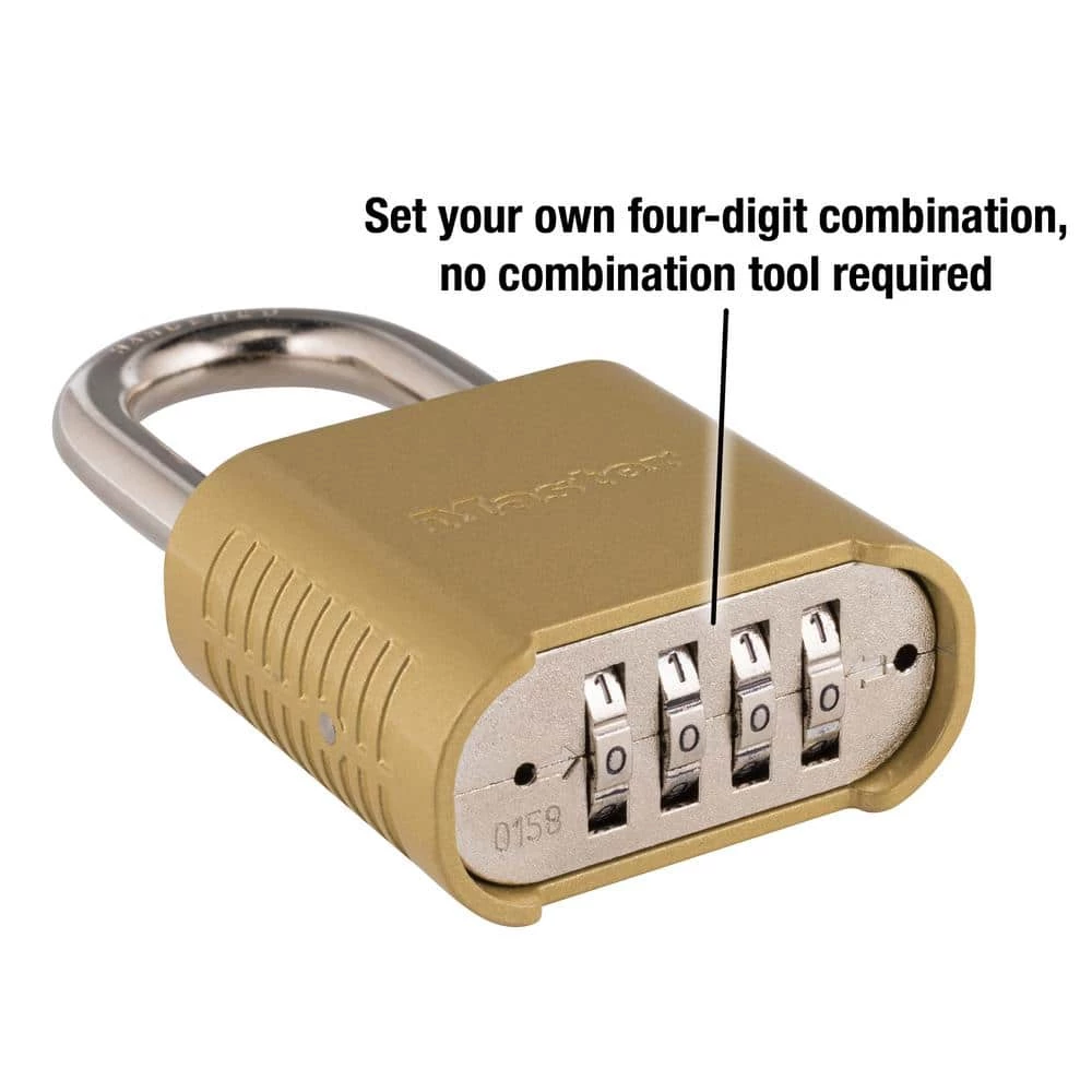 Outdoor Combination Lock, 1-1/2 in. Shackle, Resettable by Master Lock - Image 4