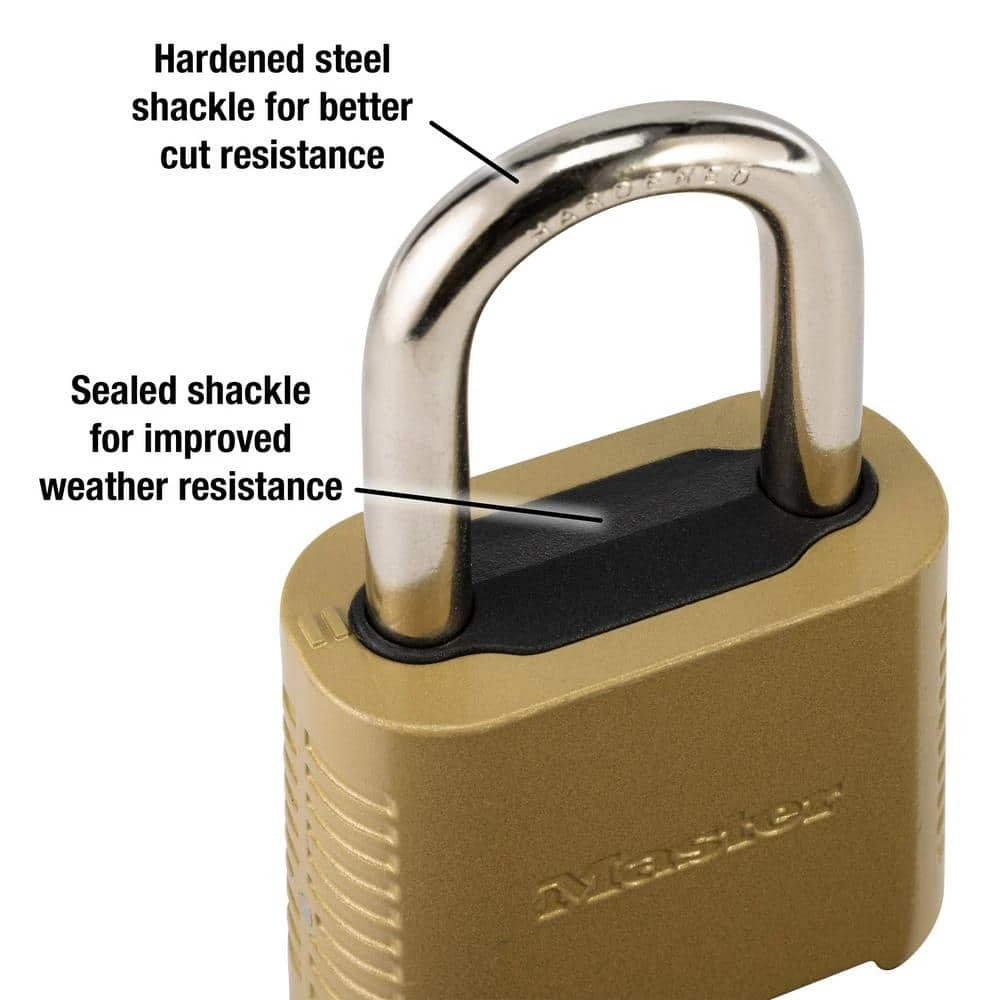 Outdoor Combination Lock, 1-1/2 in. Shackle, Resettable by Master Lock - Image 6