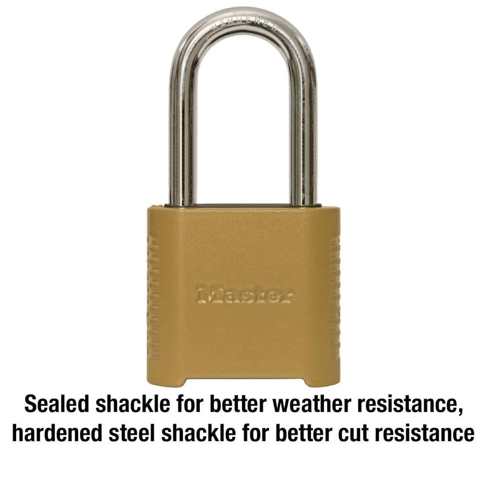 Outdoor Combination Lock, 2 in. Shackle, Resettable by Master Lock - Image 5