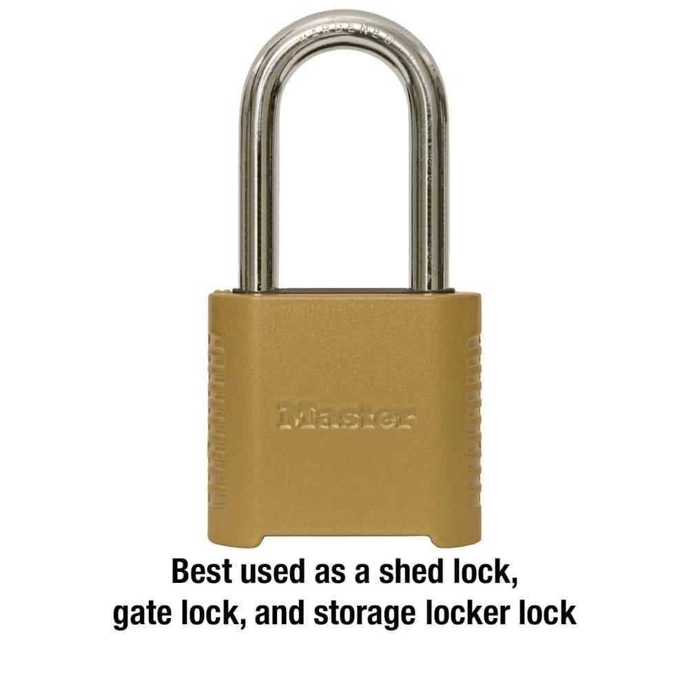 Outdoor Combination Lock, 2 in. Shackle, Resettable by Master Lock - Image 3