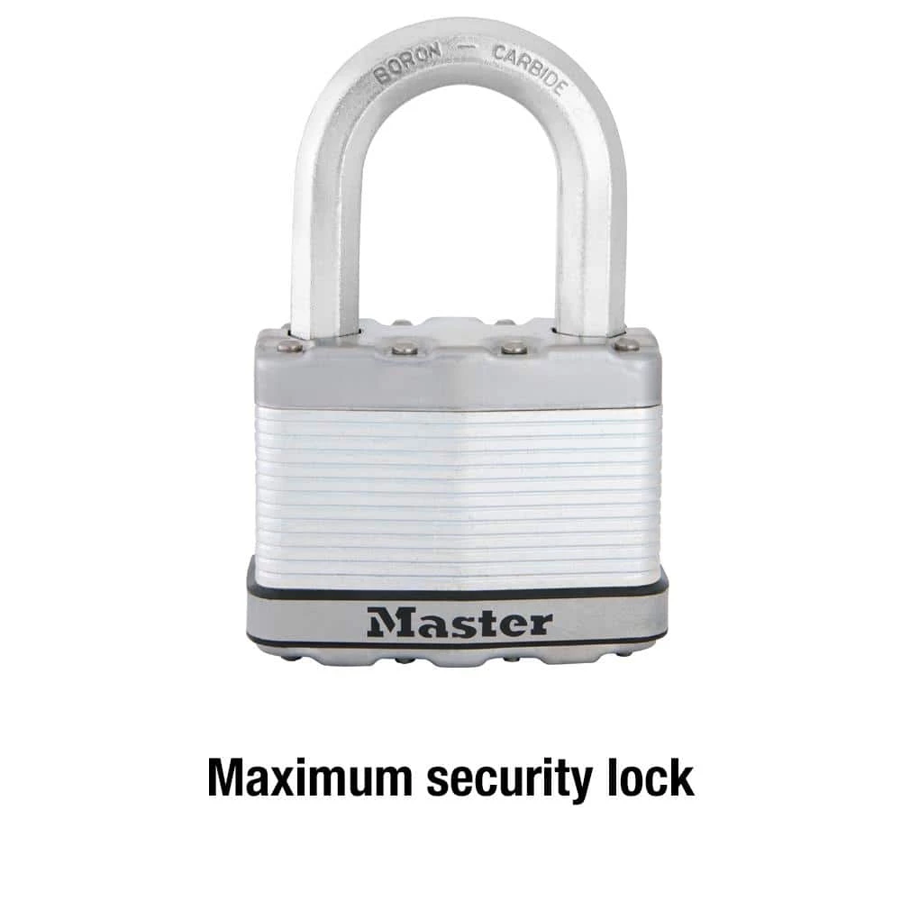 Heavy Duty Outdoor Padlock with Key, 2-1/2 in. Wide, 1-1/2 in. Shackle by Master Lock - Image 4