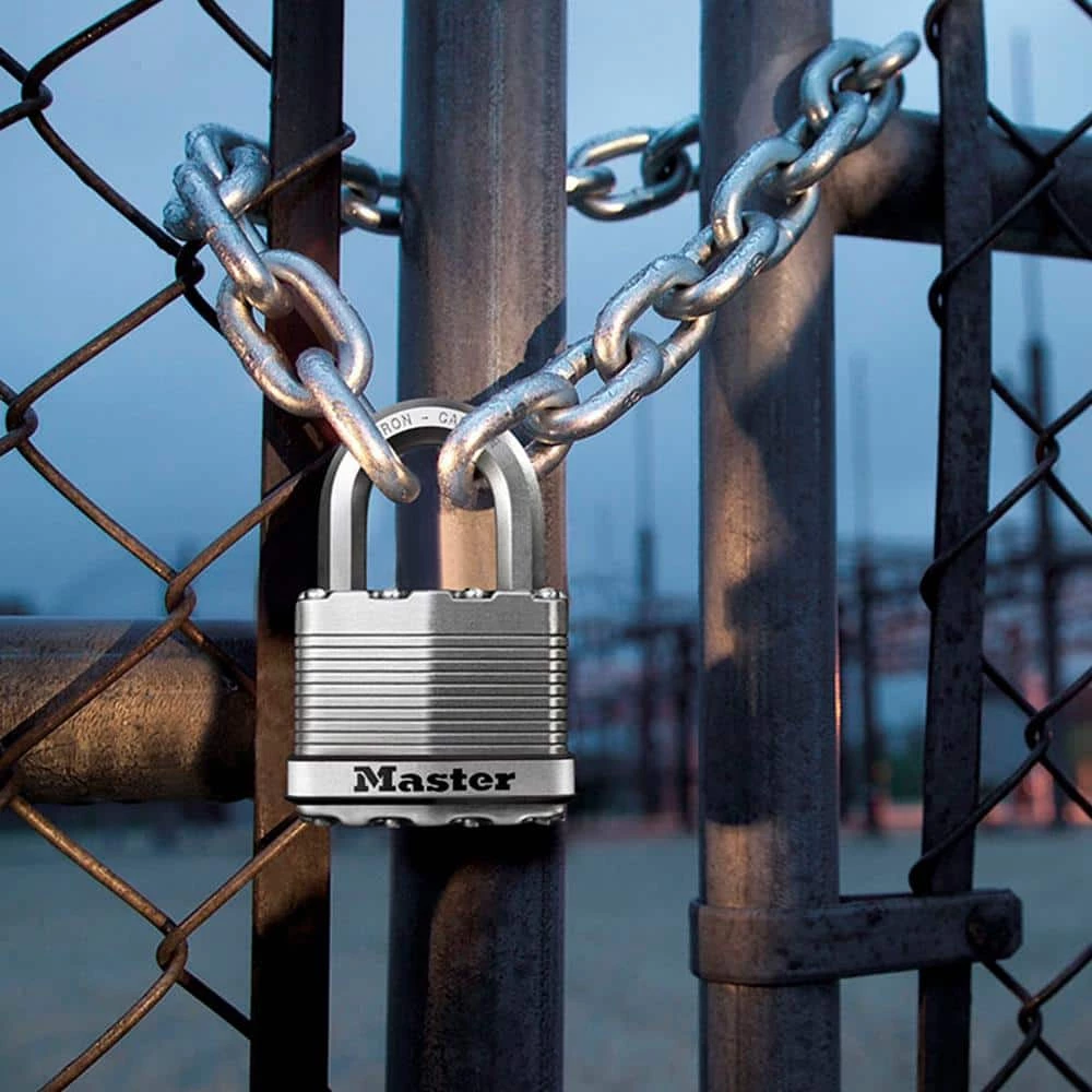 Heavy Duty Outdoor Padlock with Key, 2-1/2 in. Wide, 1-1/2 in. Shackle by Master Lock - Image 2