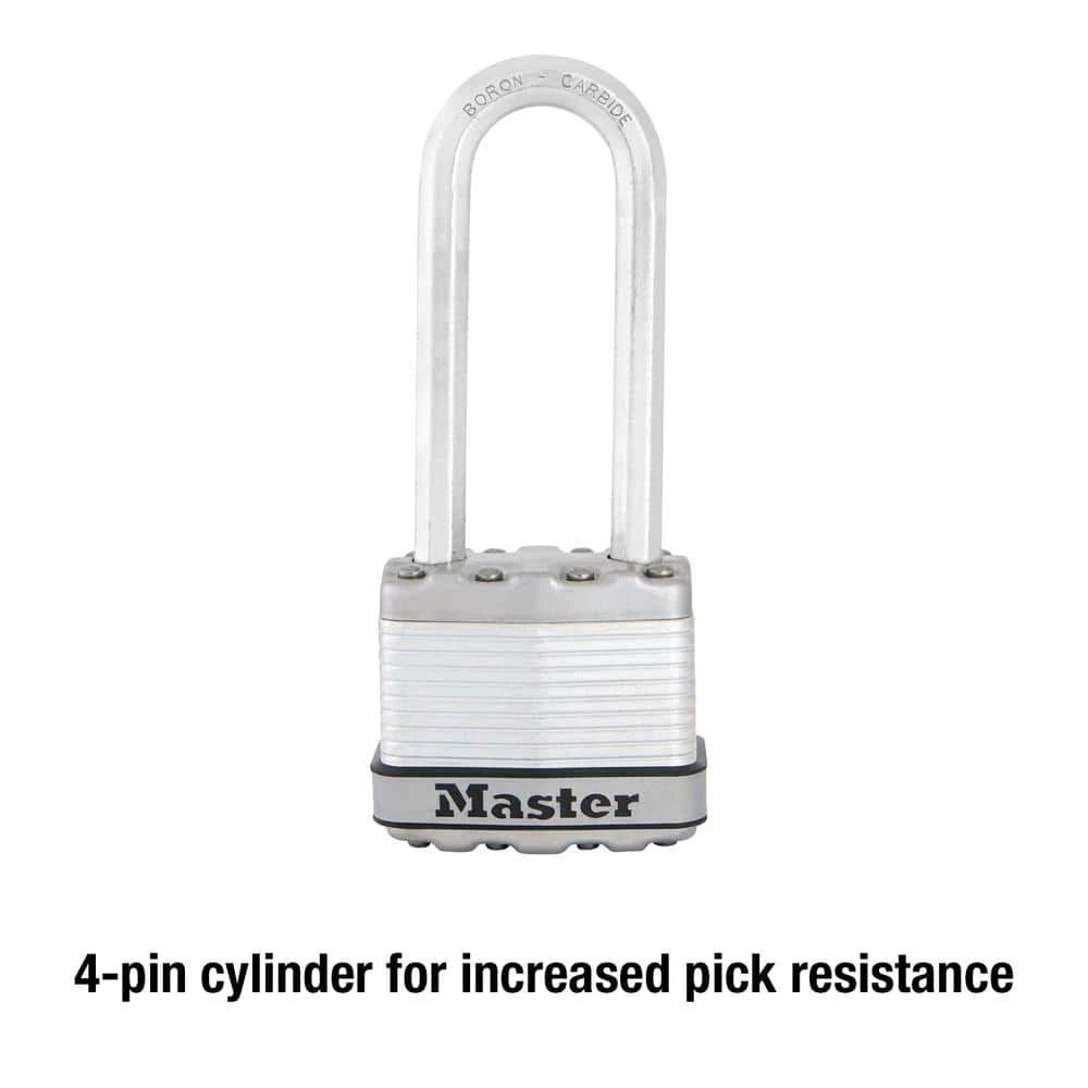 Heavy Duty Outdoor Padlock with Key, 1-3/4 in. Wide, 2-1/2 in. Shackle by Master Lock - Image 3