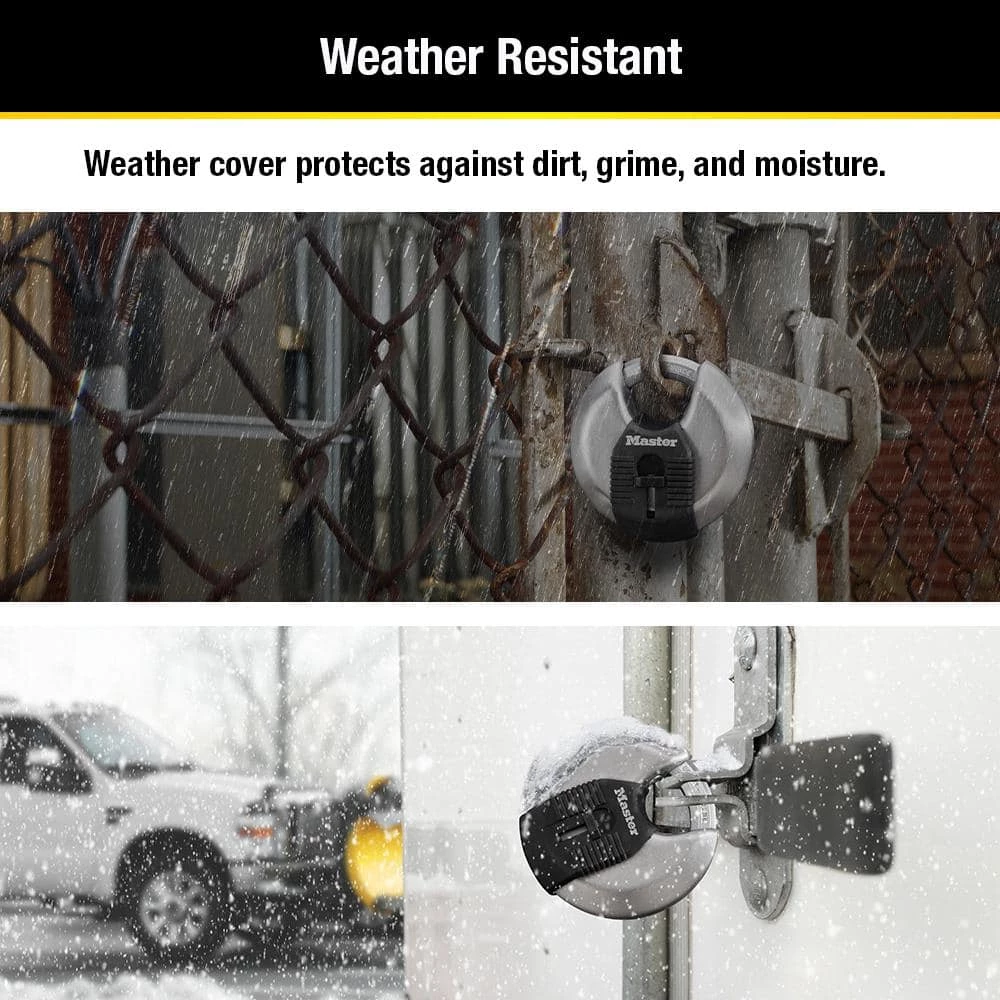 Heavy Duty Outdoor Shrouded Padlock with Key, 3-1/8 in. Wide by Master Lock - Image 4