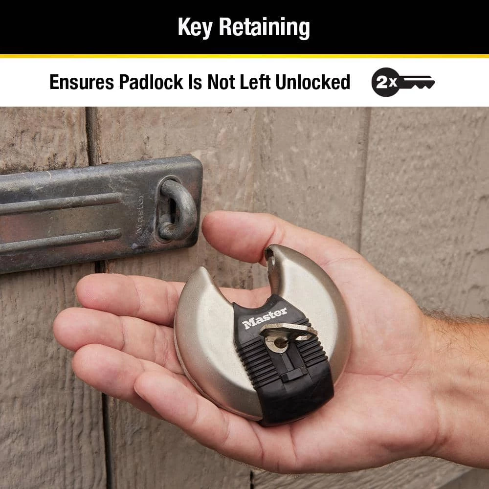 Heavy Duty Outdoor Shrouded Padlock with Key, 3-1/8 in. Wide by Master Lock - Image 5