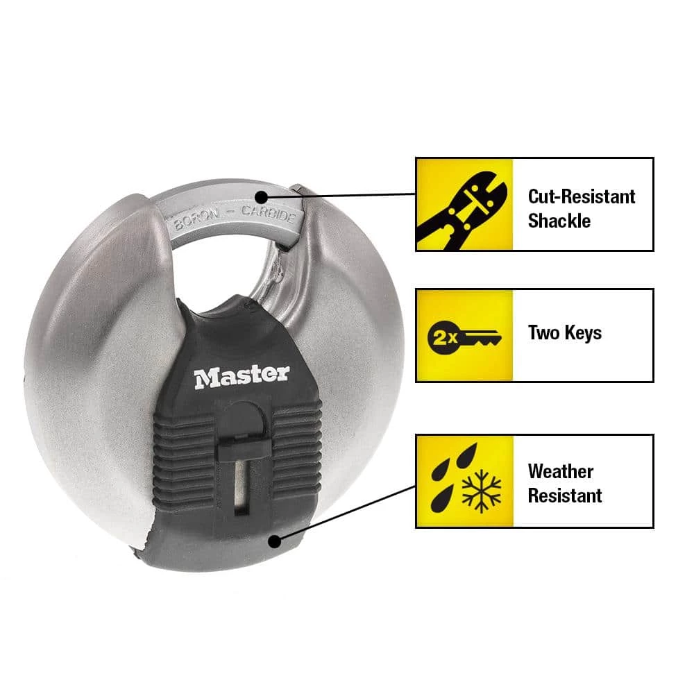 Heavy Duty Outdoor Shrouded Padlock with Key, 3-1/8 in. Wide by Master Lock - Image 3