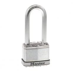 Heavy Duty Outdoor Padlock with Key, 2 in. Wide, 2-1/2 in. Shackle, 2 Pack by Master Lock