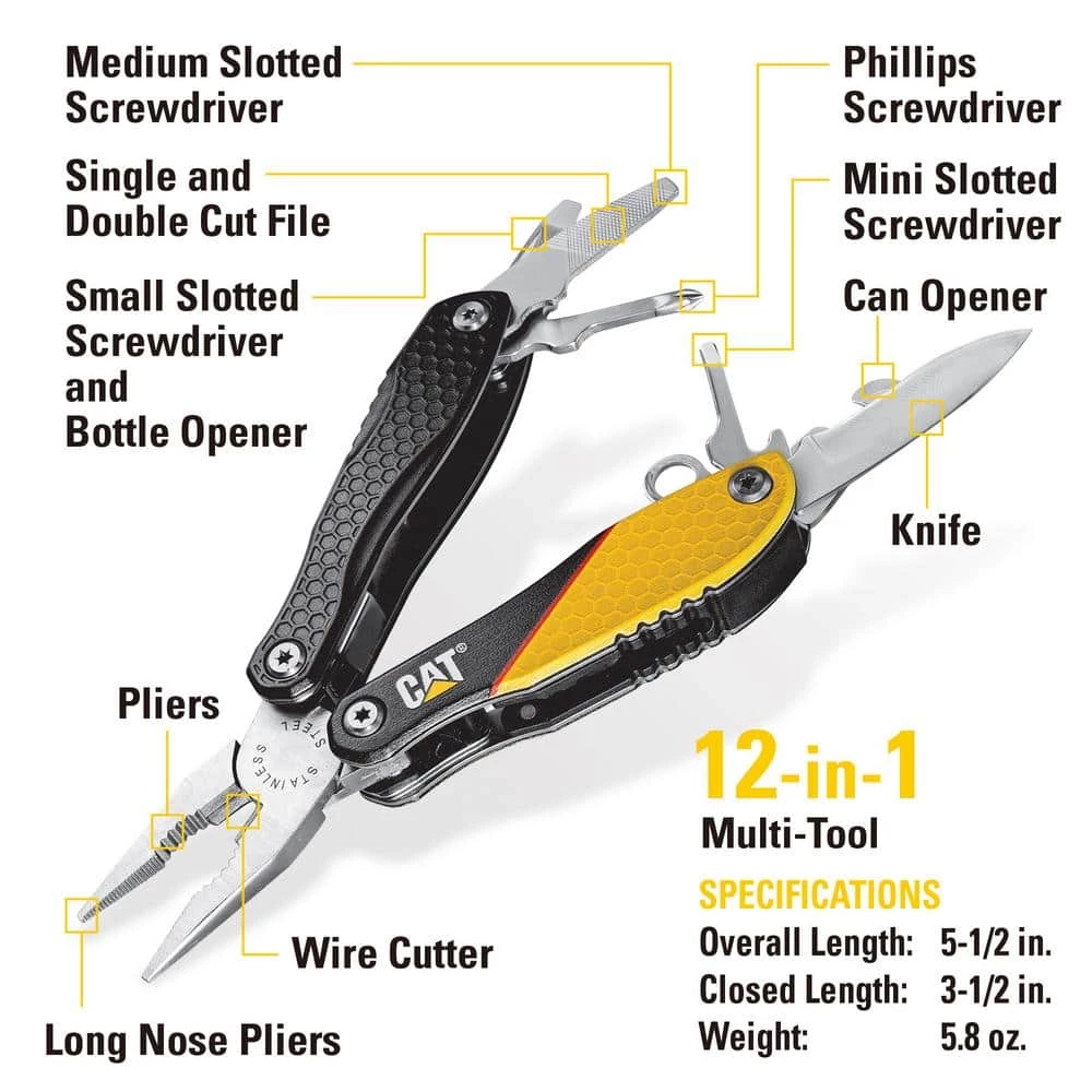 12-in-1 Multi-Tool, Knife and Multi-Tool Key Chain Gift Box Set (3-Piece) by CAT - Image 3