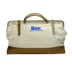 24 in. Canvas Tool Bag with Leather Bottom by Bon Tool
